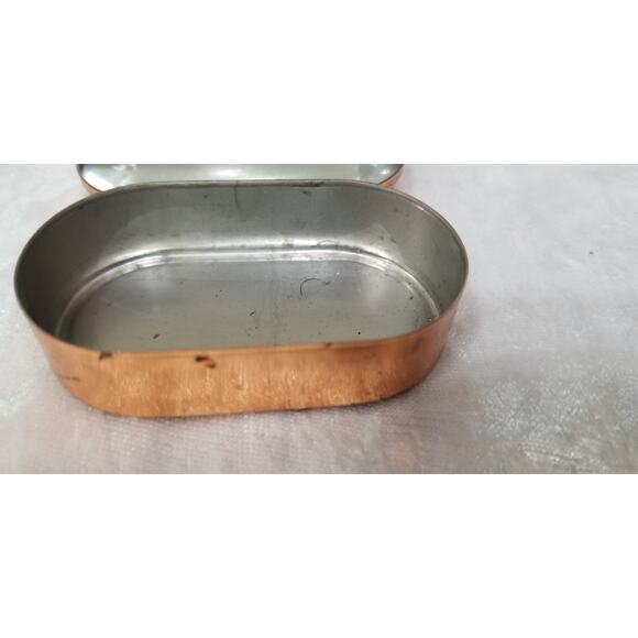 Copper colored snuff box 2 3/4 inches wide 1.1517 - Picture 4 of 8